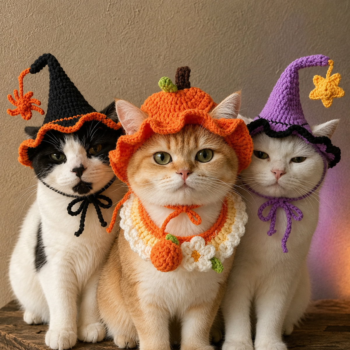 WhiskerCharm™ Knitted Cat Costume Collection